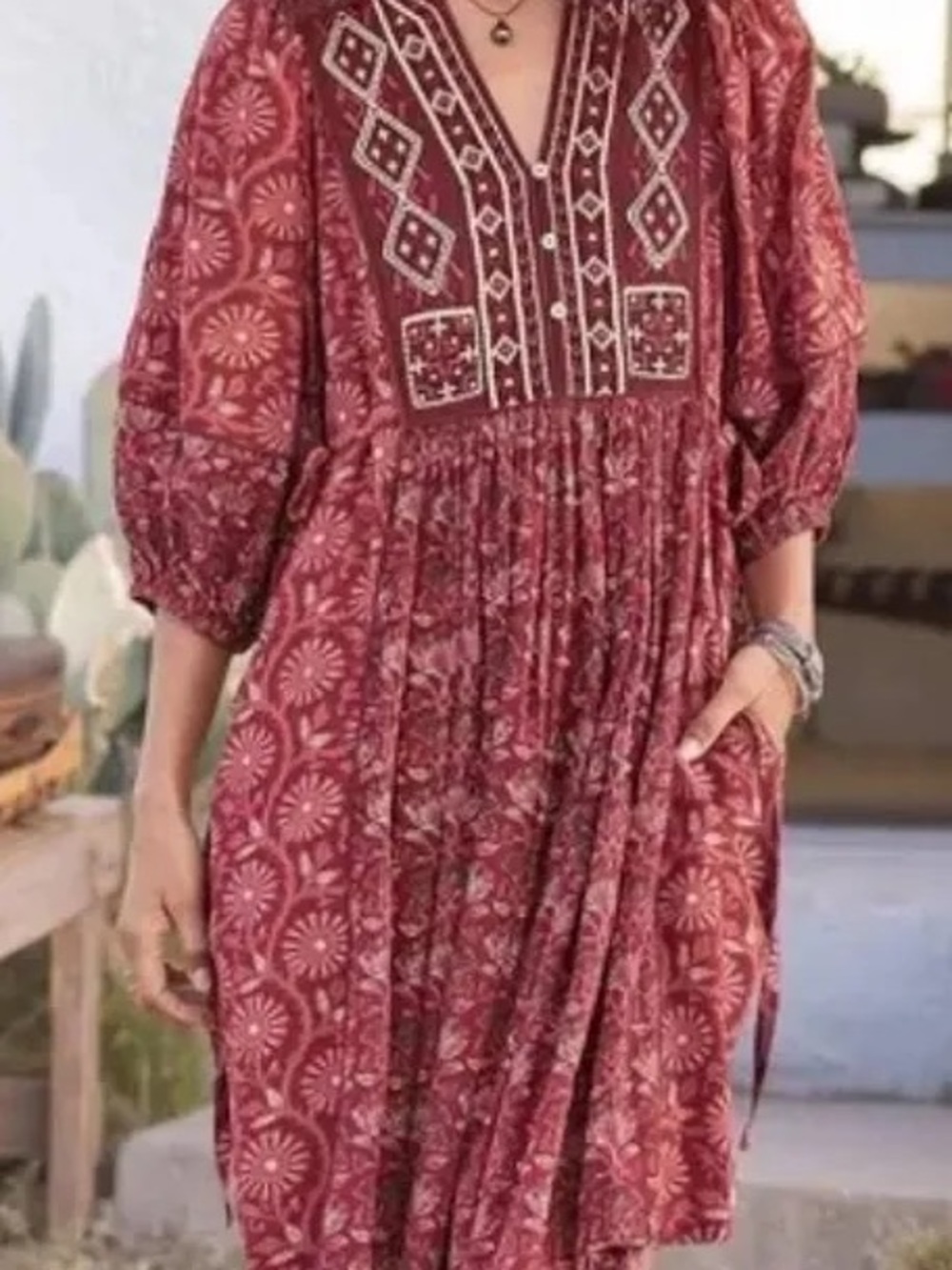 Sundance Sundance Lizet Embroidered Boho Dress size M - Picture 3 of 10